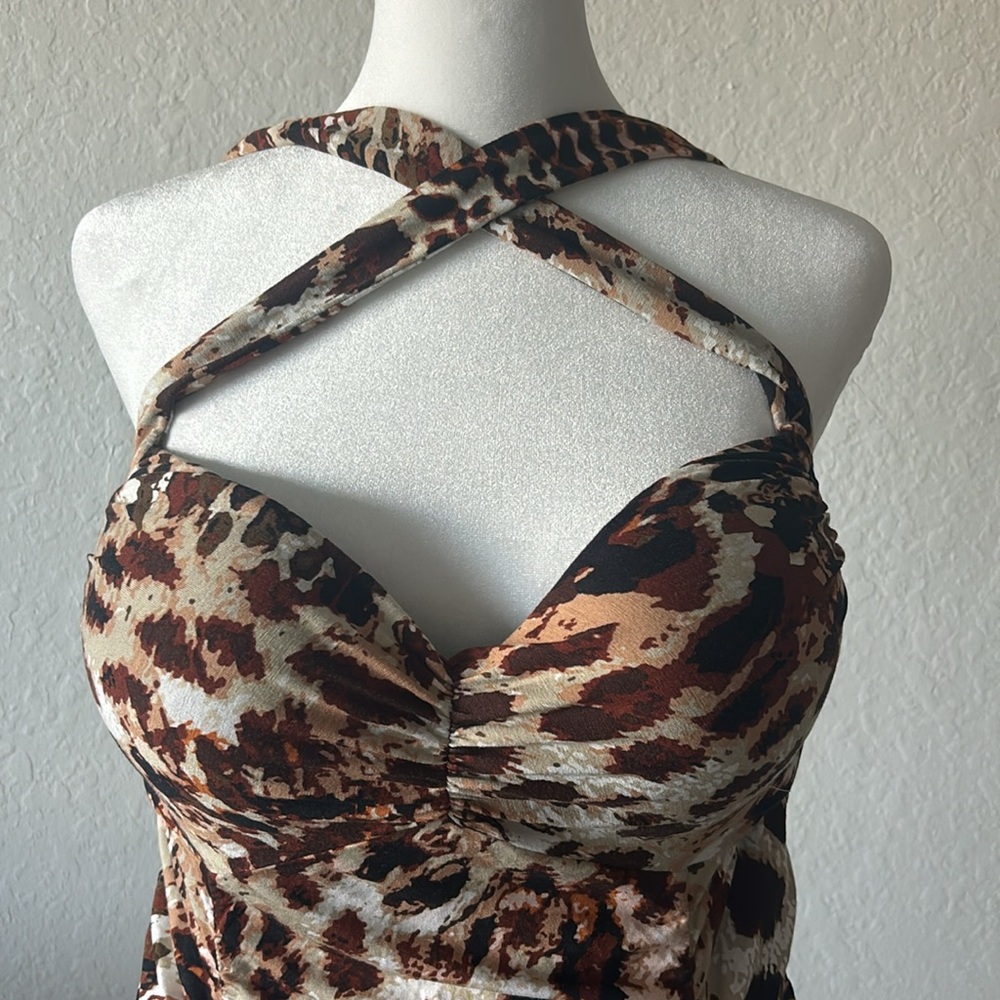 Moda International Victoria 's Secret Built-in Bra Animal Print Dress, size M